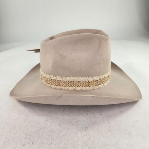 Stetson Beige Cowboy Hat with Feather Accent main image 4